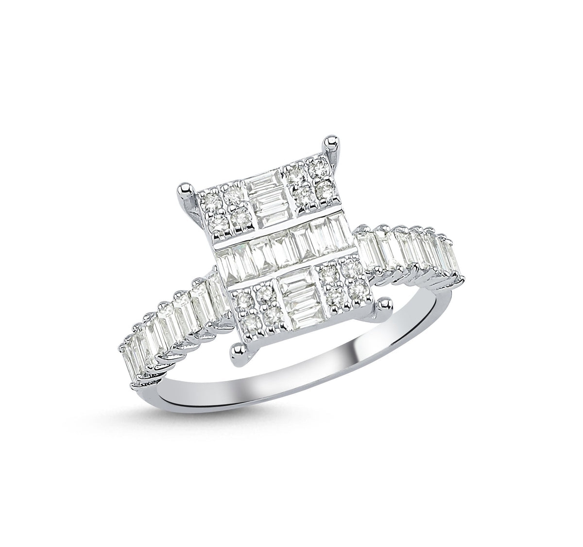 0.83 Carat Diamond Baguette Ring 