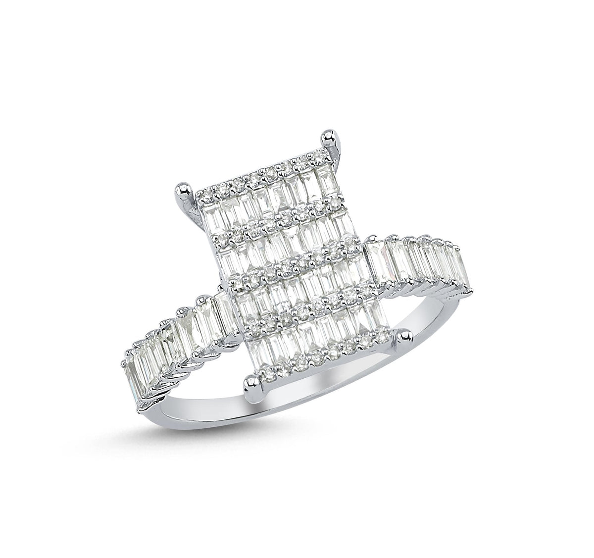 0.95 Carat Diamond Baguette Ring 