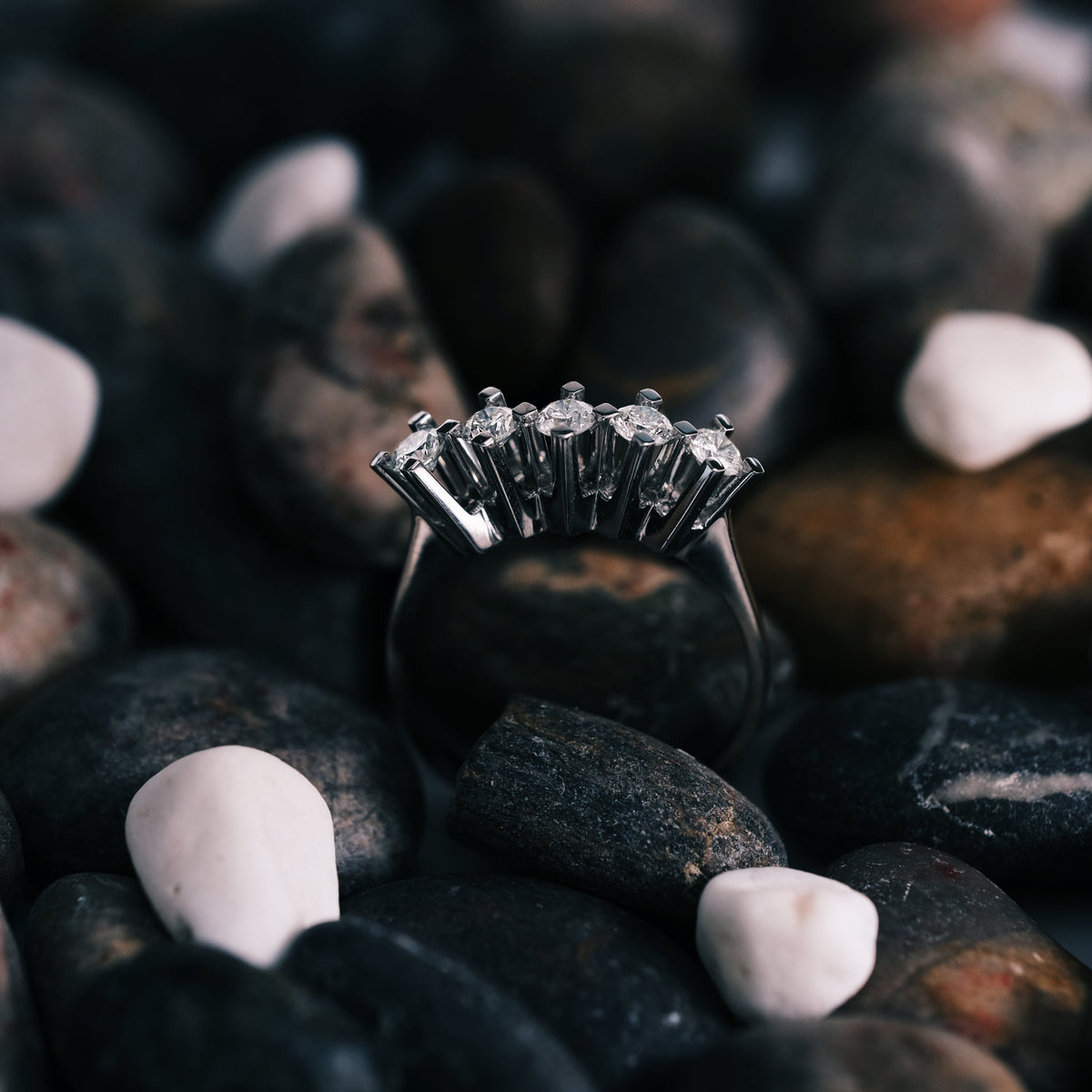 0.83 Carat Diamond Five Stone Ring 